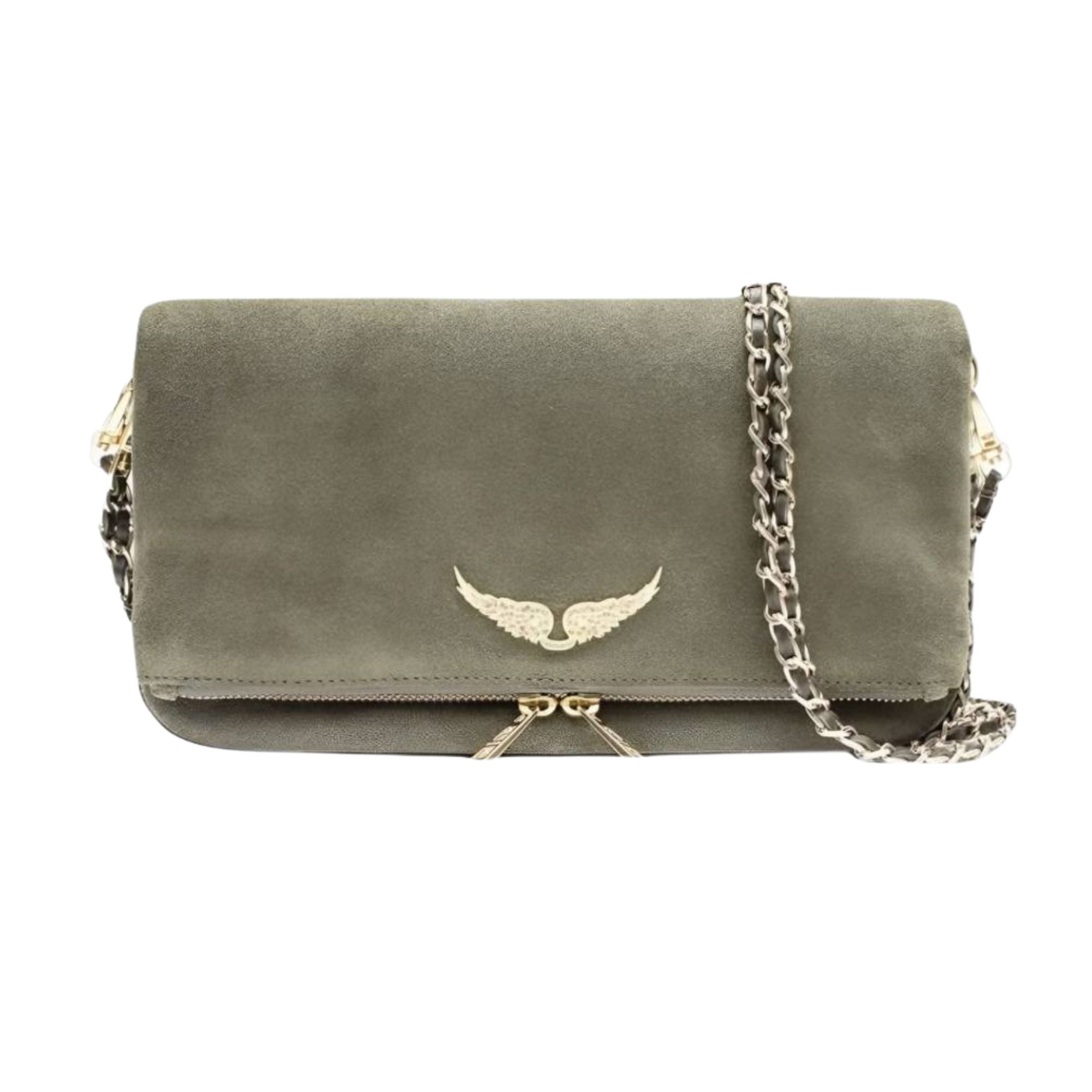 ANGEL WINGS BAG - SAGE VELVET