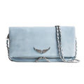 ANGEL WINGS BAG - ICE BLUE VELVET