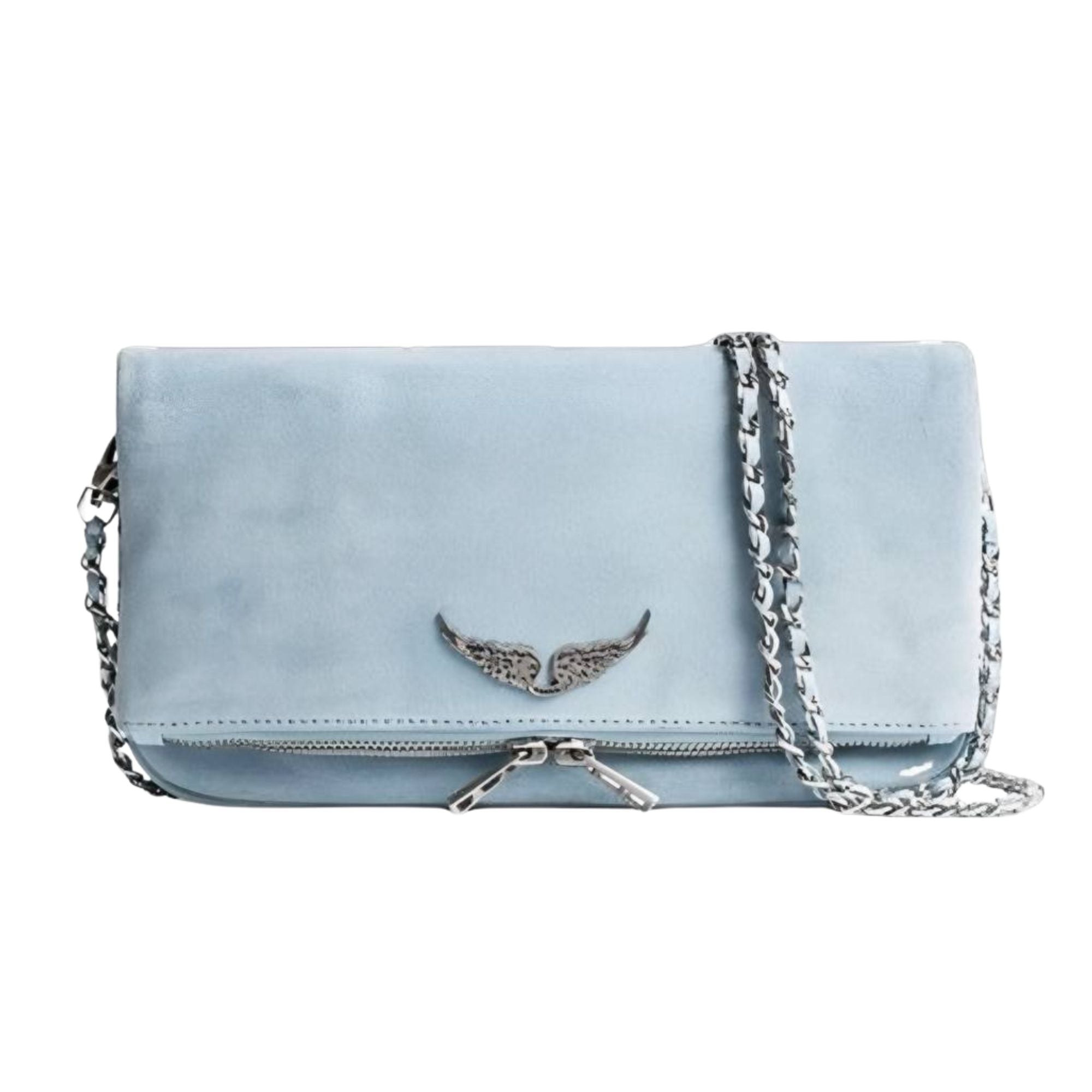 ANGEL WINGS BAG - ICE BLUE VELVET