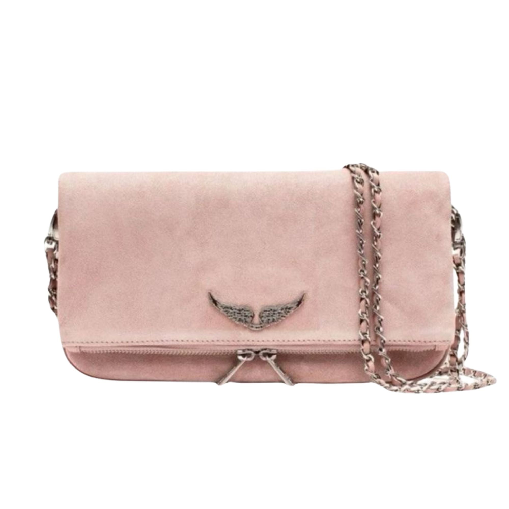 ANGEL WINGS BAG - BLUSH VELVEY
